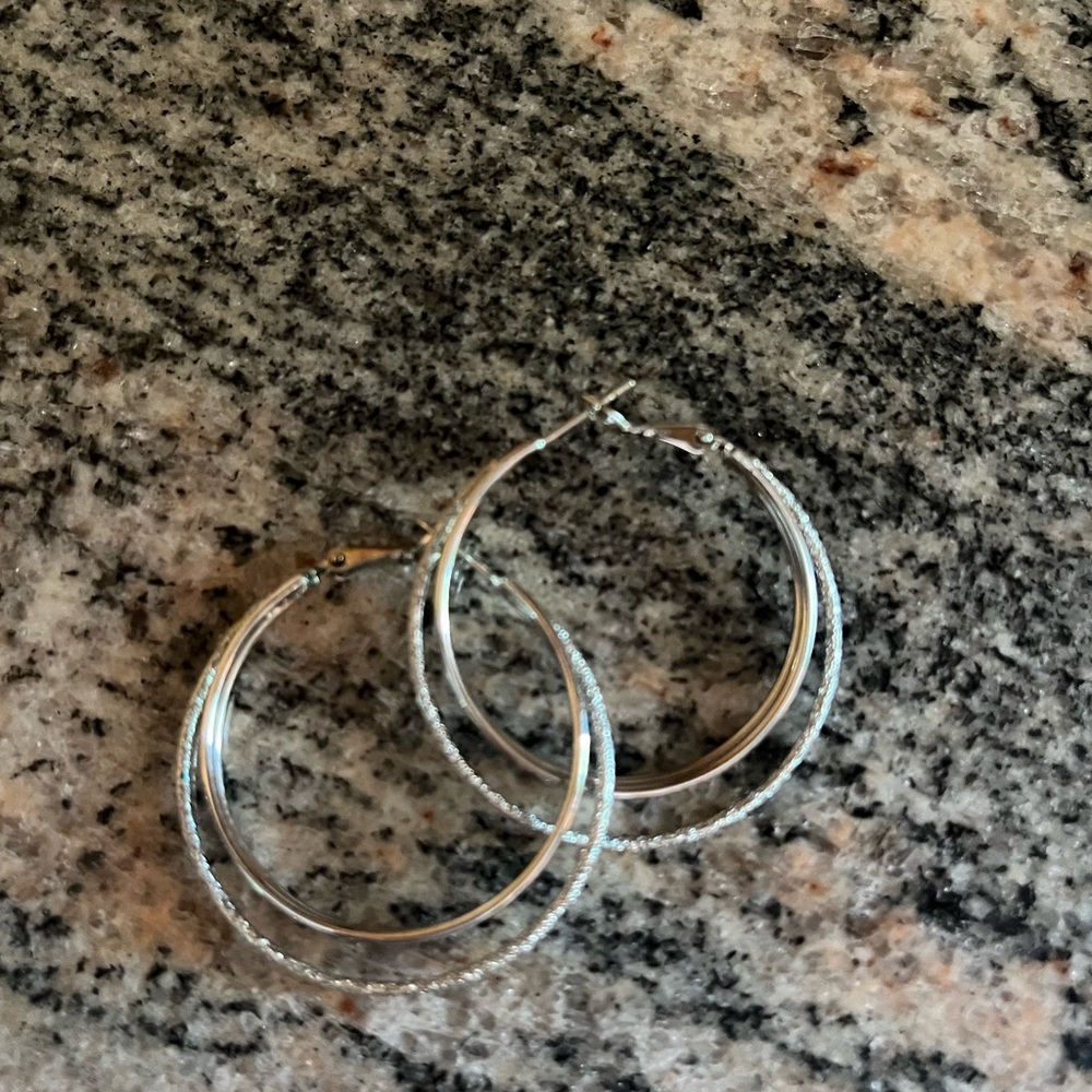 Sterling silver hoop earrings!